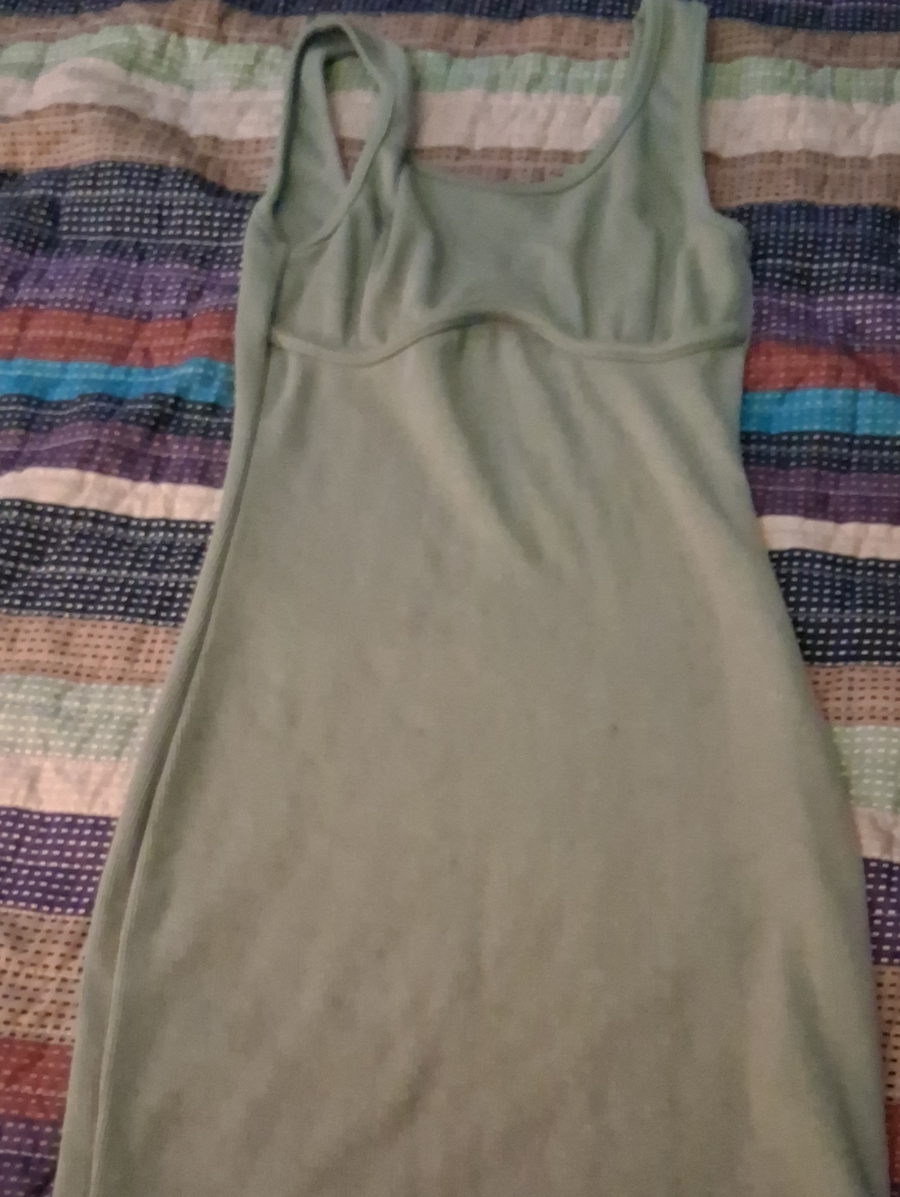 Signature8 Olive Green Ribbed Tank Dress